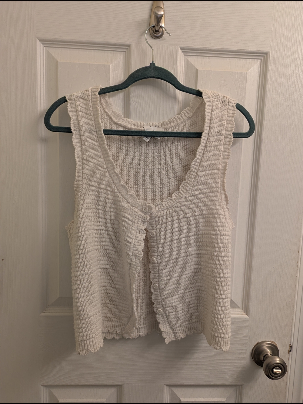 Pink Rose Cream Ribbed Knit Sweater - Picture 2 of 4